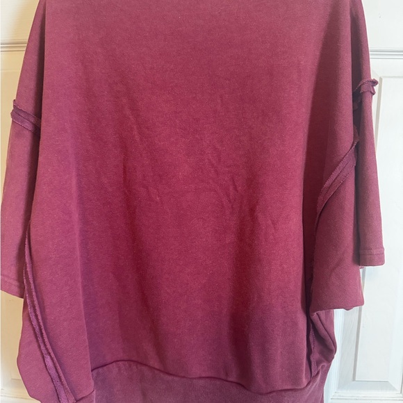Alabama oversized ODDY Burgundy and White Women's Hoodie - Picture 3 of 5